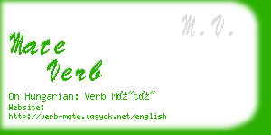 mate verb business card